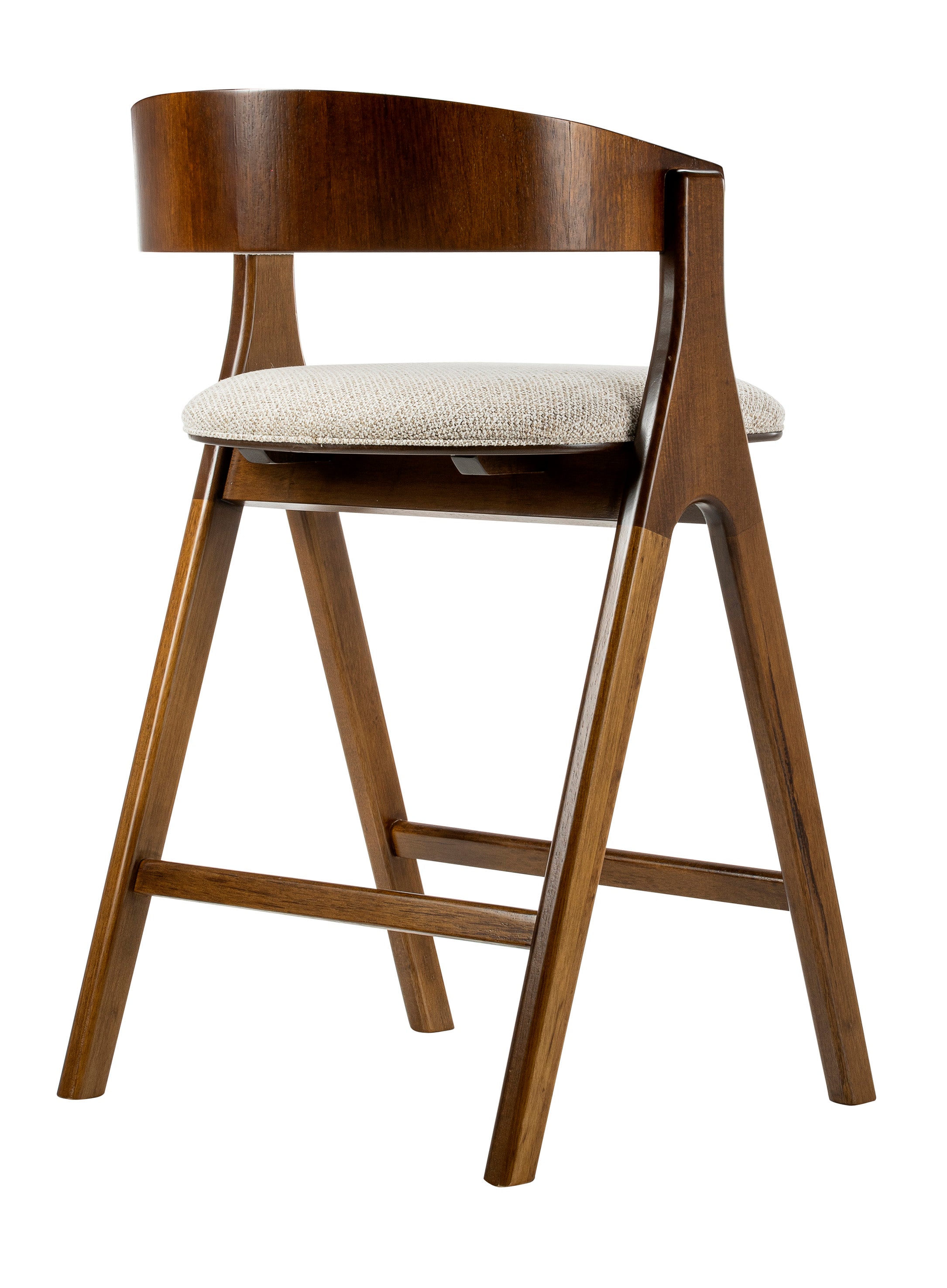 CAD952 DANTE Barstool Imbuia/H75 Fabric