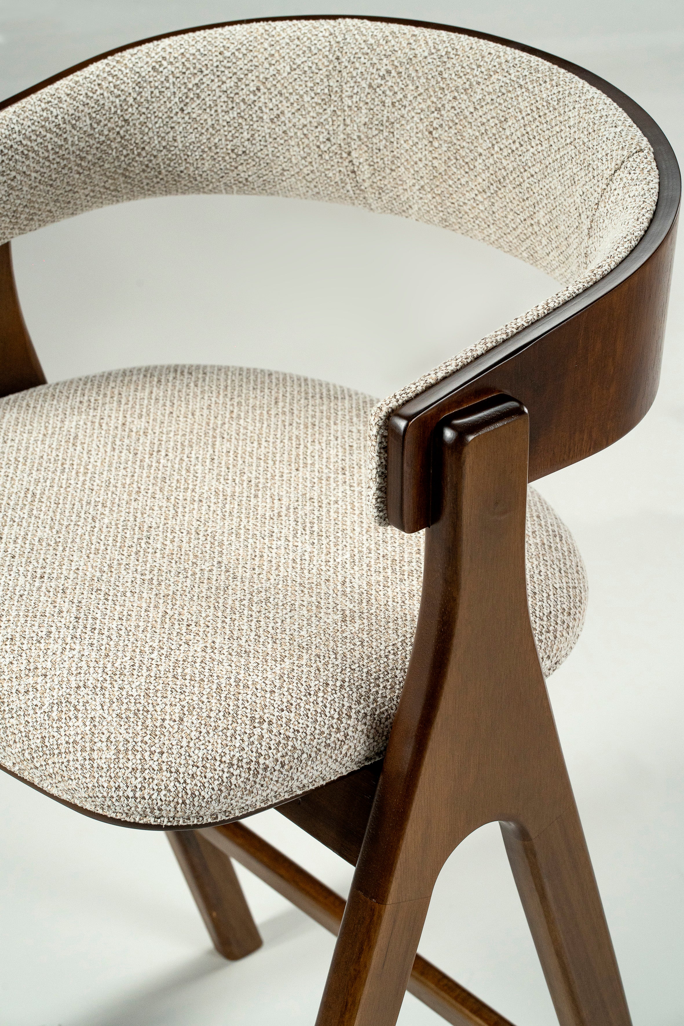 CAD907 DANTE Dining Chair Imbuia/H75 Fabric