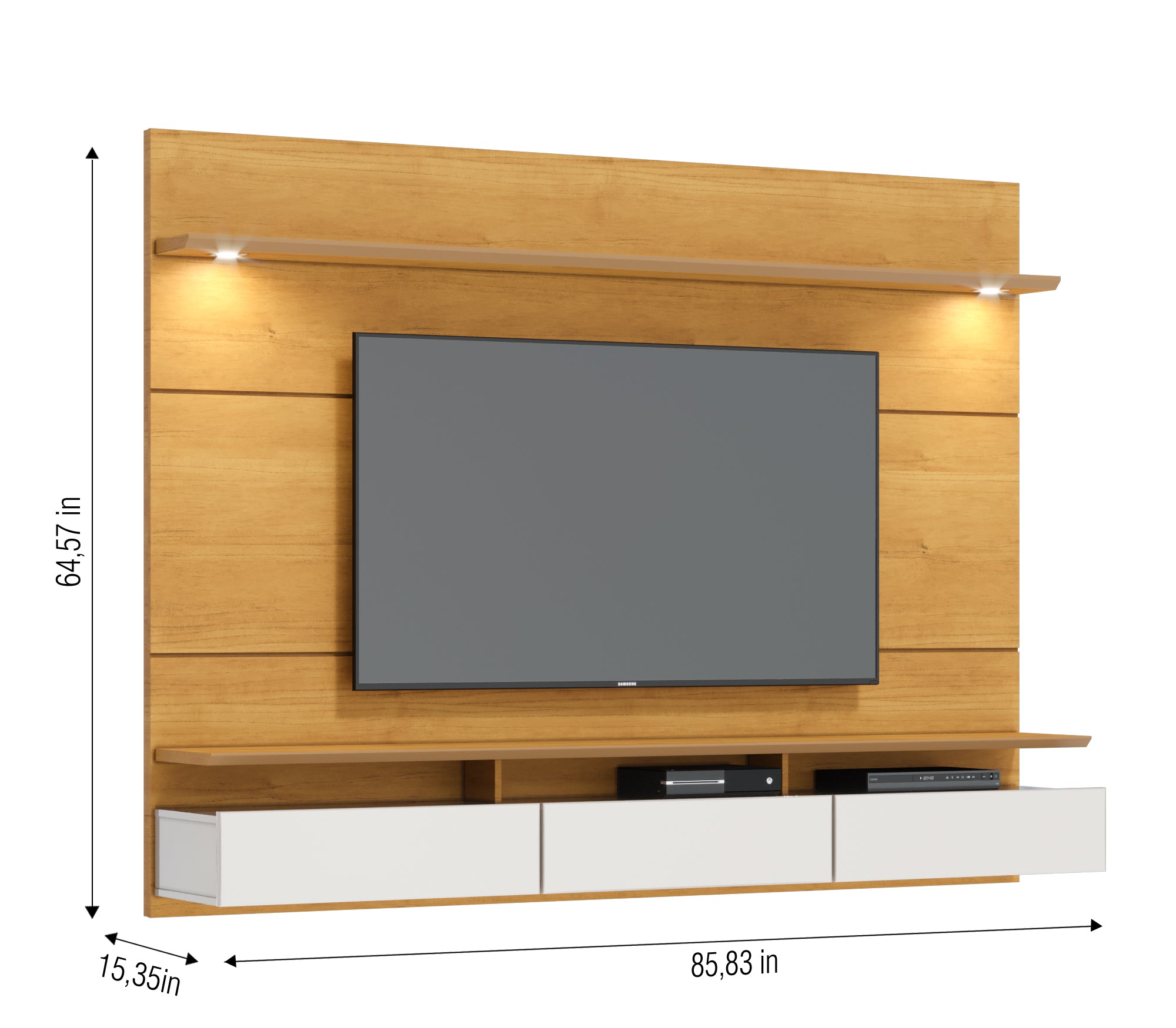 36286 DECORE 2.2 Theater Panel 85.8"x 64.6" LED Lights/Nature/Off White