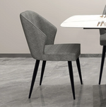EXPRESS Side Chair(KD) 512 Matte Black/6248 Grey Fabric