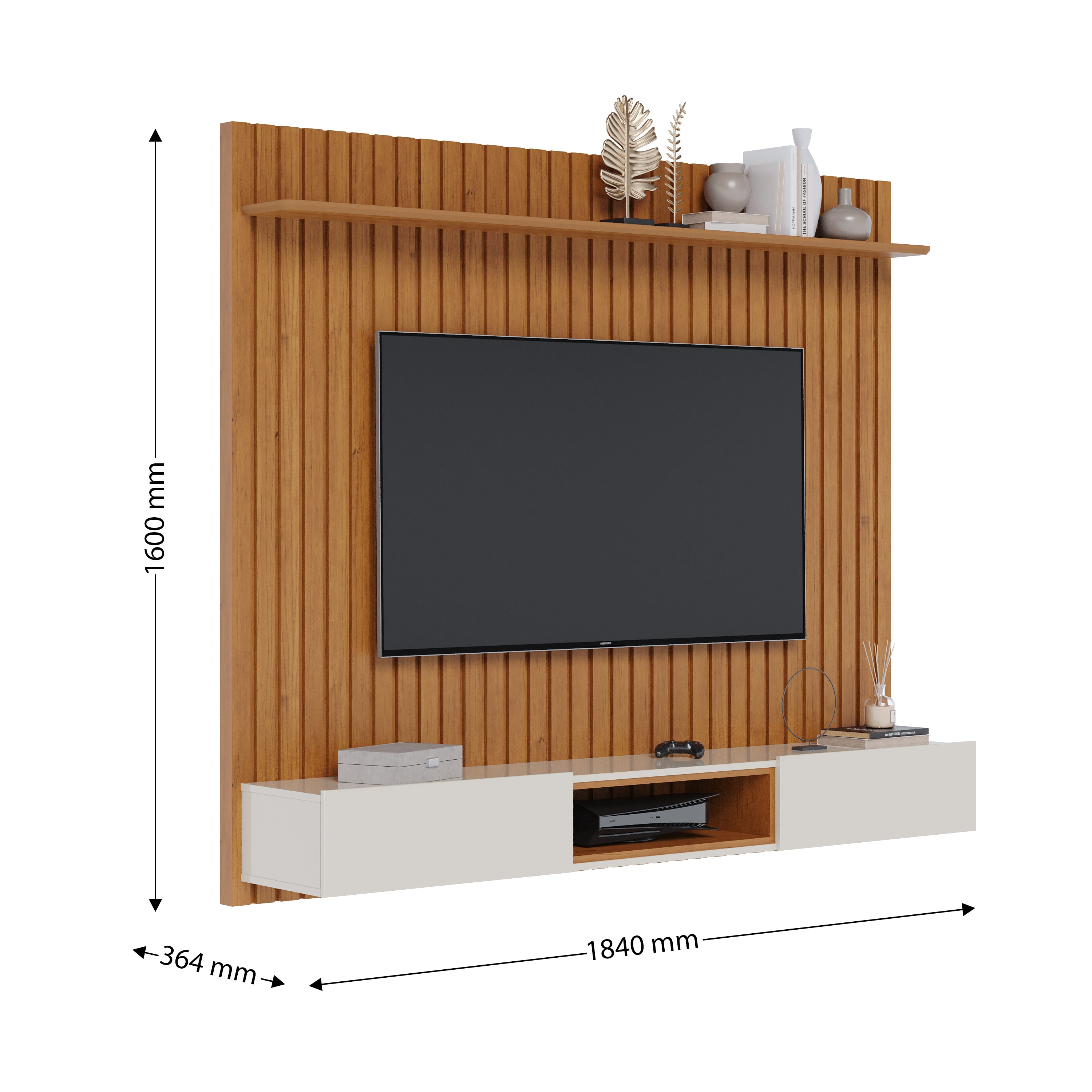 78186 LOFT 1.8 Ripped Theater Panel 72.4" x 63" Nature/Off White