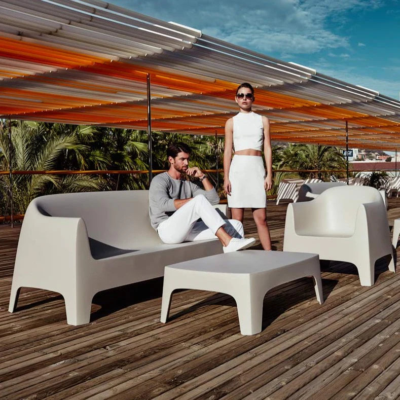 Vondom Solid Sofa Set (Sofa + 2 Lounge) Black