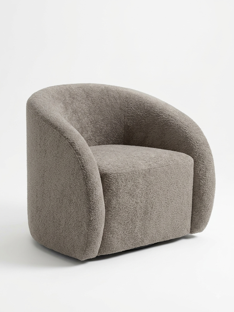 Swivel Lounge Chair Taupe Grey