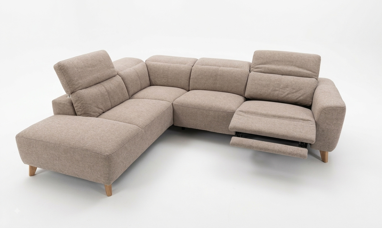 RS-13569 Sectional Power Recliner Sofa (LEFT FACING) / USB & PWR HDREST/SRI-03 Fabric