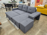 IBIZA Sofa Bed+Chaise Malmo N95 Steel Grey