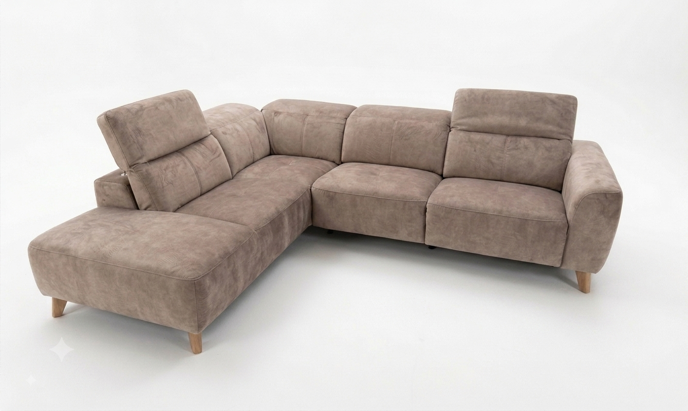 RS-13569 Sectional Power Recliner Sofa (LEFT FACING) / USB & PWR HDREST/SRI-03 Fabric