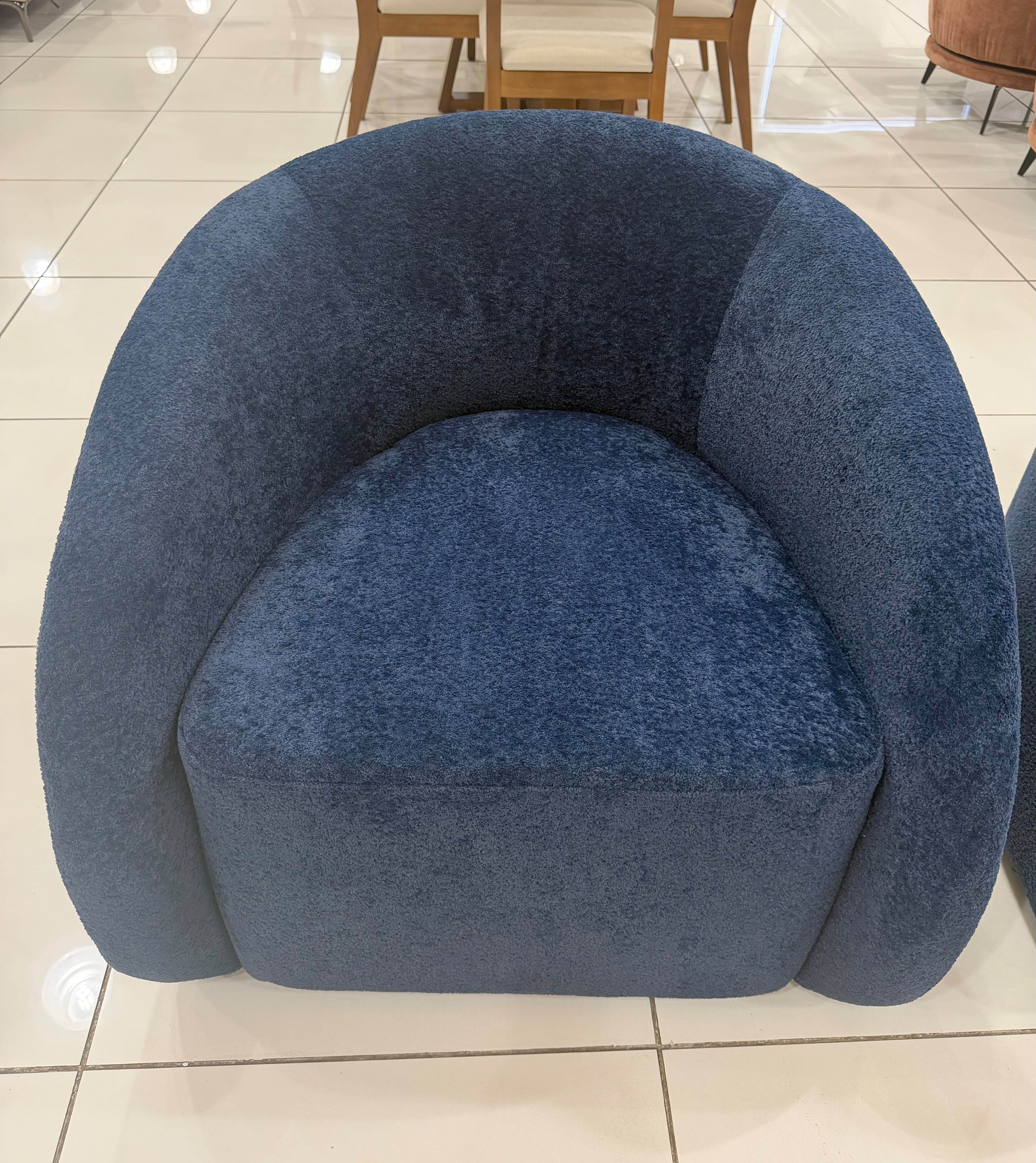 Swivel Lounge Chair Blue