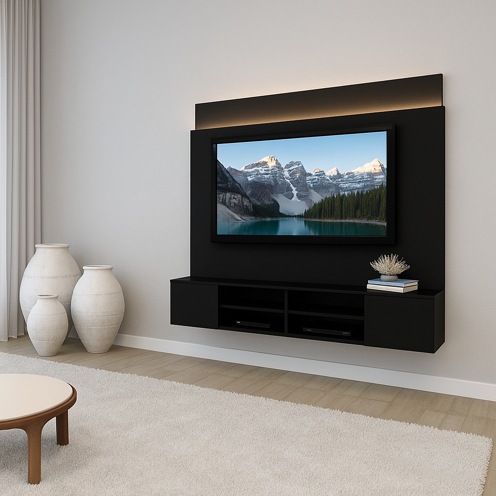 VORA Hanging TV Unit 1.8m (71") UV Satin Black
