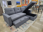 IBIZA Sofa Bed+Chaise Malmo N95 Steel Grey