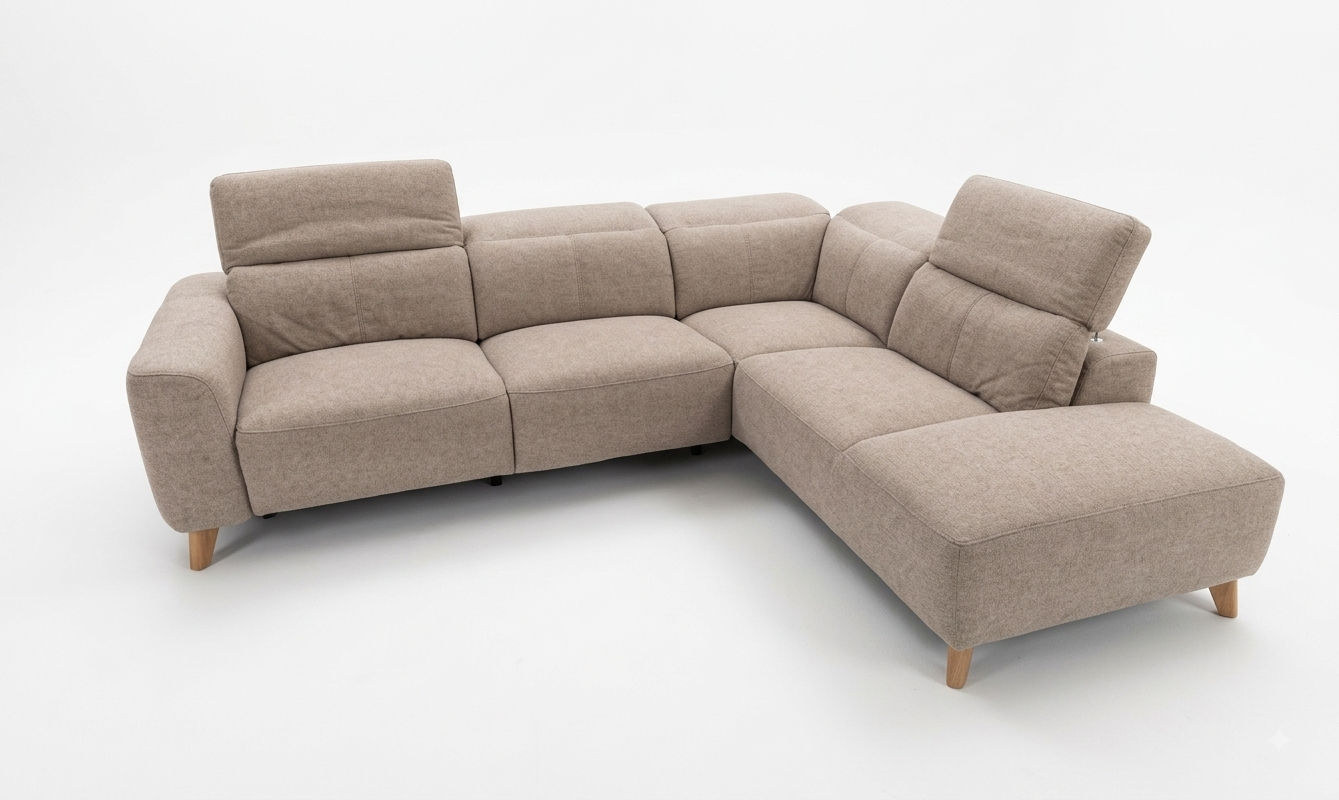 RS-13569 Sectional Power Recliner Sofa (RIGHT FACING) / USB & PWR HDREST/SRI-03 Fabric