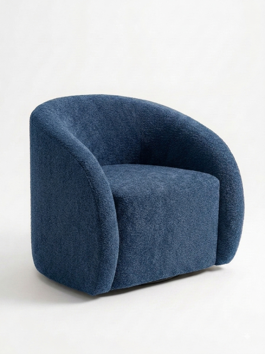 Swivel Lounge Chair Blue