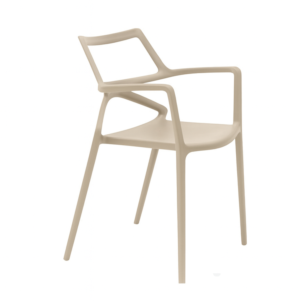 66026 DELTA CHAIR WITH ARMS 23 ¼"X19 ¾"X31 ½" ECRU
