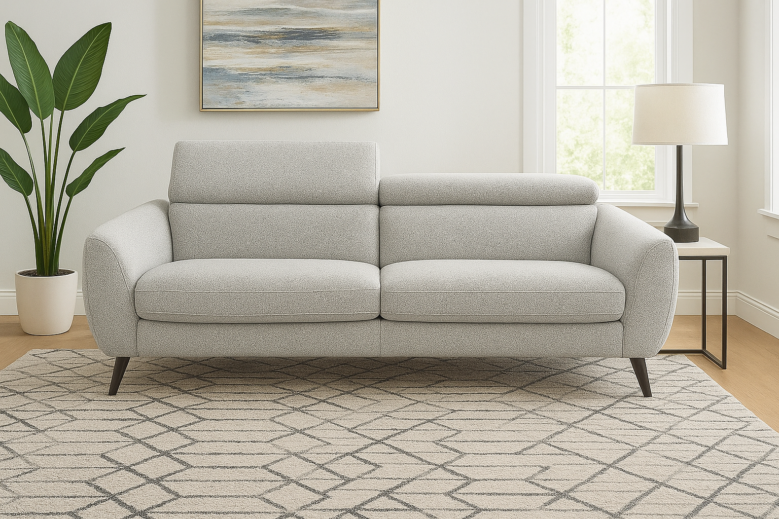 RS-B0416-2.5SZA Queen Sofa Sleeper w/Memory Foam Mattress MIL-105 Iron