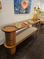 BAIA Console Amendoa/Beige Leather