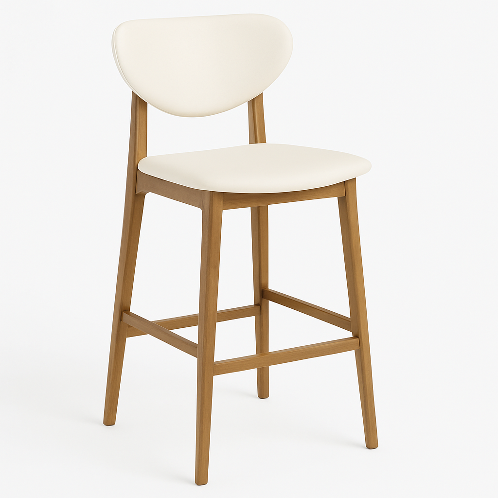 ANA Barstool (Counter Height 24") E16 Wood Finish/T-6098 Fabric