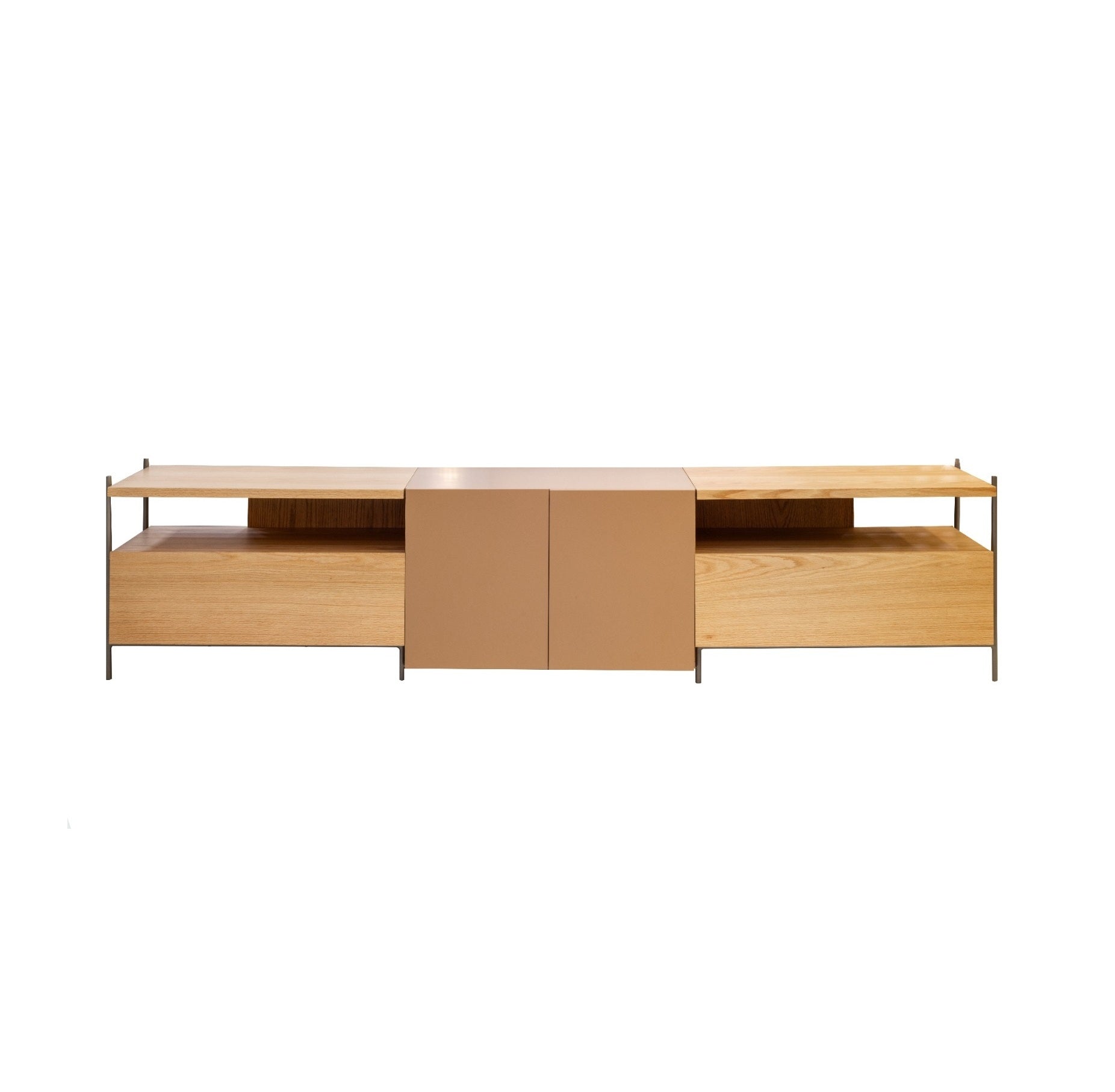 ANA GIULIA Console 94.5"L Carvalho (Oak) Damasco/J115 Rose Lacquer