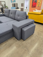 IBIZA Sofa Bed+Chaise Malmo N95 Steel Grey