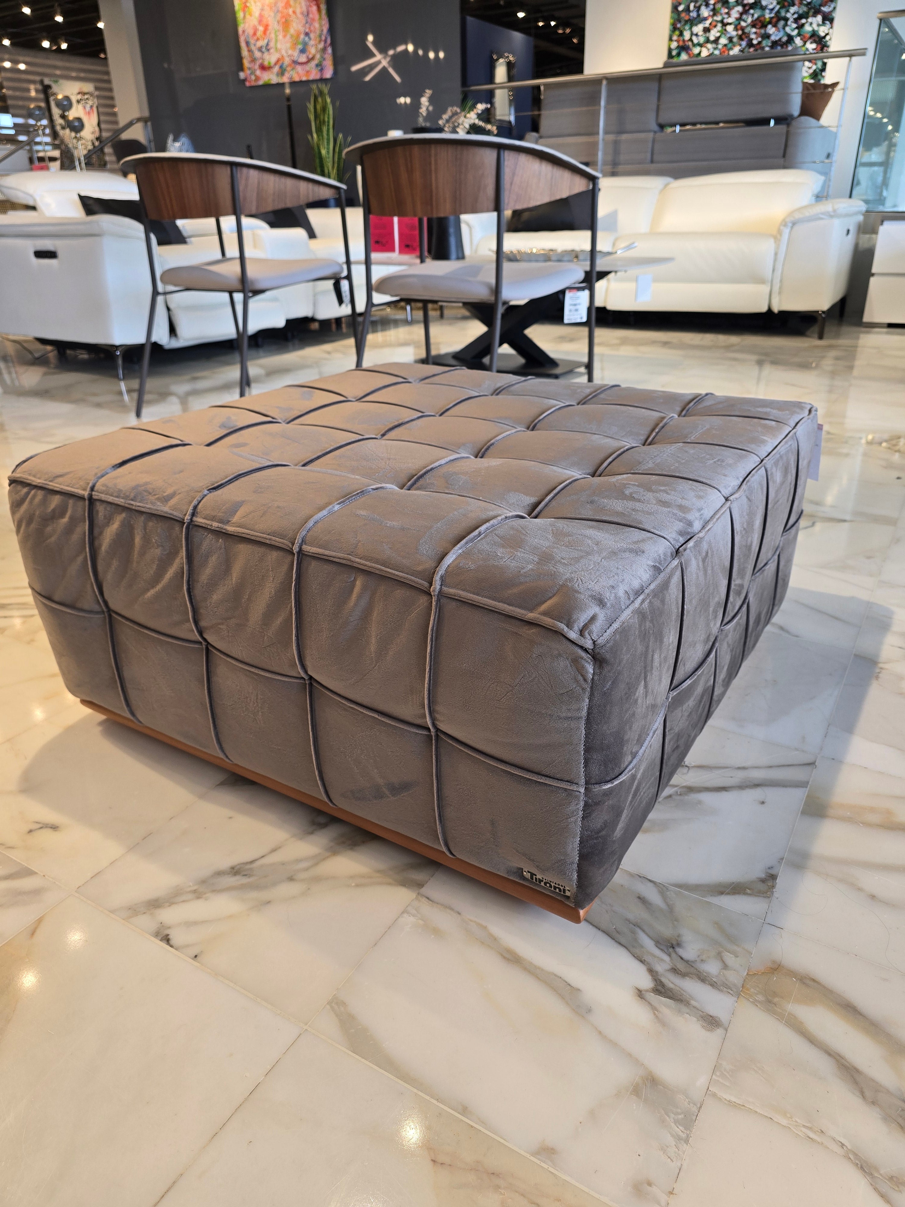 3511003 Braga Ottoman 29.5"W x 29.5"D x 13.7"H A/17 Grey