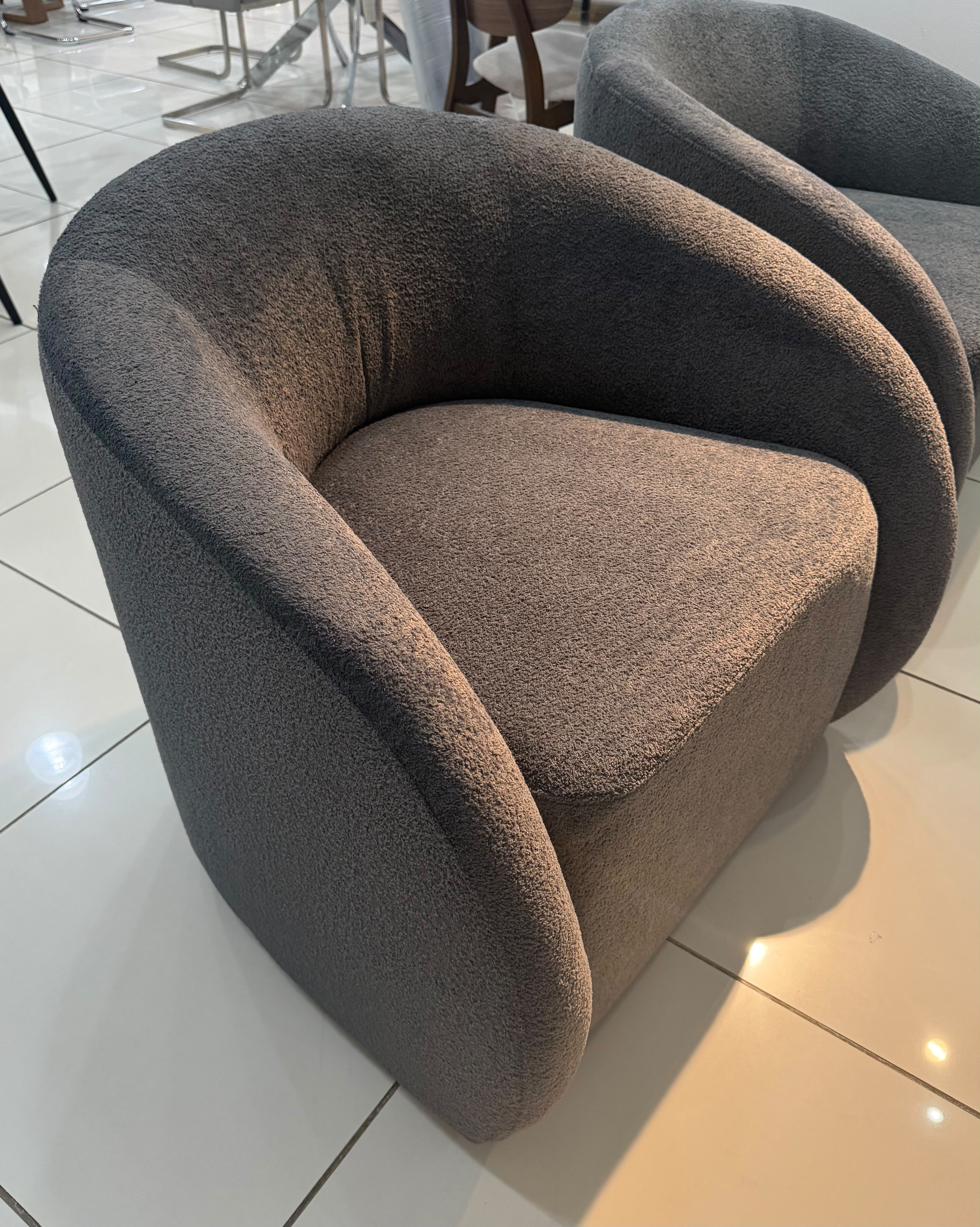 Swivel Lounge Chair Dark Grey
