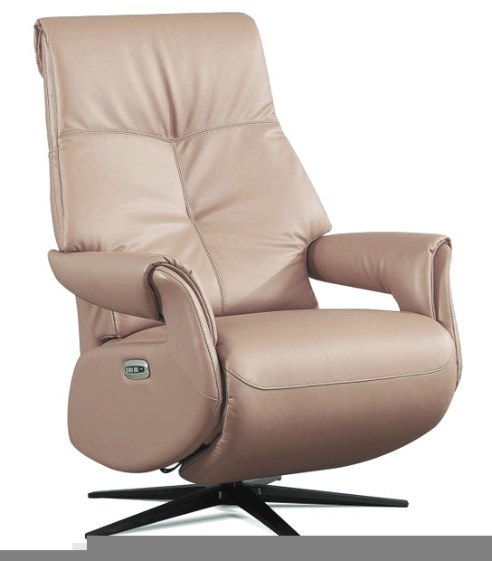 CH8048 2-motors Electric Recliner w/Battery B2322-65 Latte Full Leather