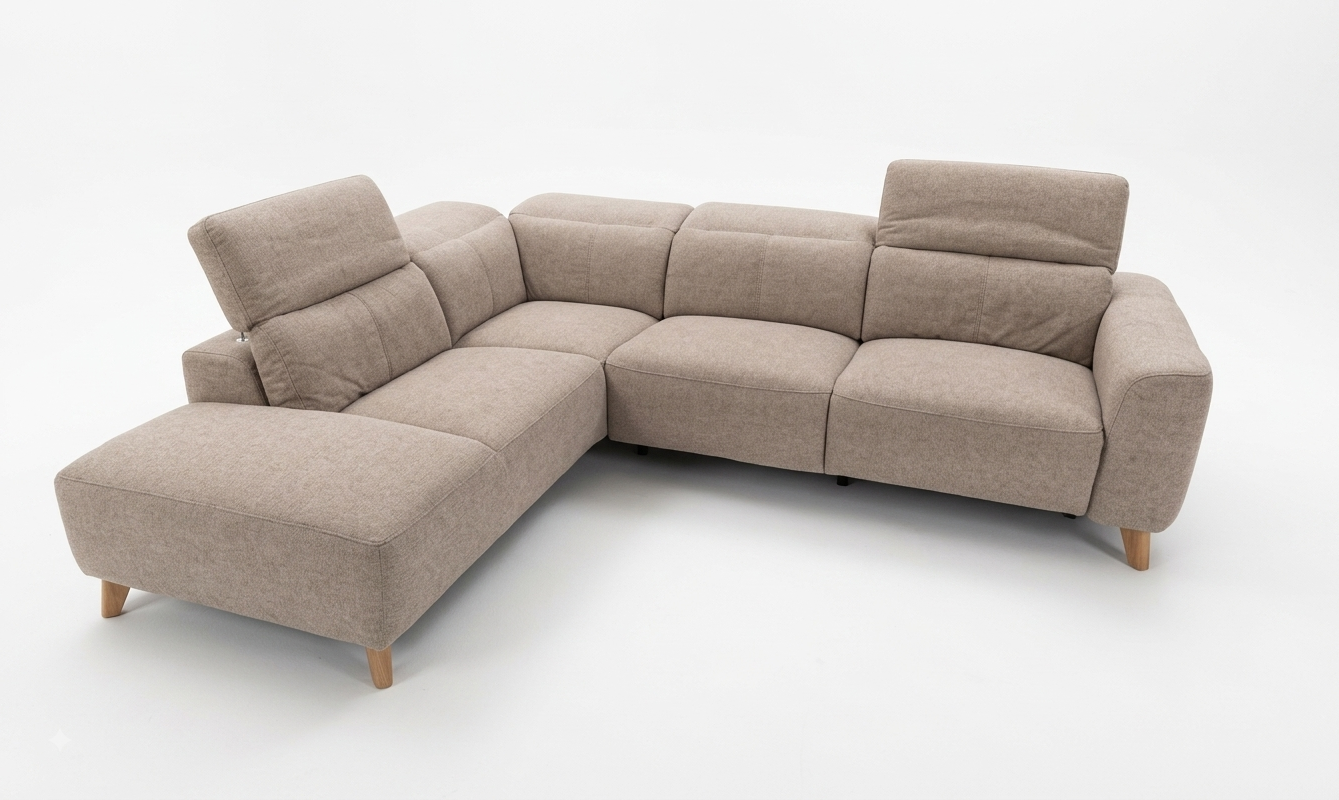 RS-13569 Sectional Power Recliner Sofa (LEFT FACING) / USB & PWR HDREST/SRI-03 Fabric