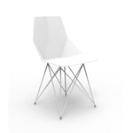 54044 FAZ CHAIR STAINLESS STEEL LEGS 18½"X19¾"X31½" WHITE