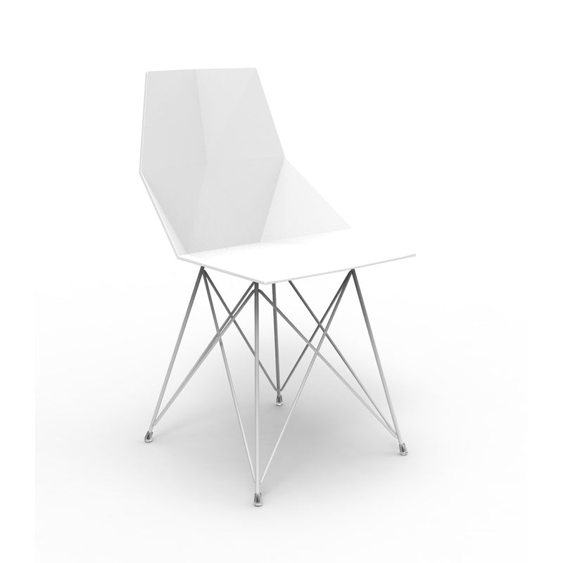 54044 FAZ CHAIR STAINLESS STEEL LEGS 18½"X19¾"X31½" WHITE