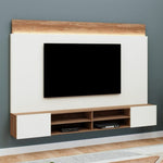 VORA Hanging TV Unit 1.8m (71") UV High Gloss White/UV Hazelnut