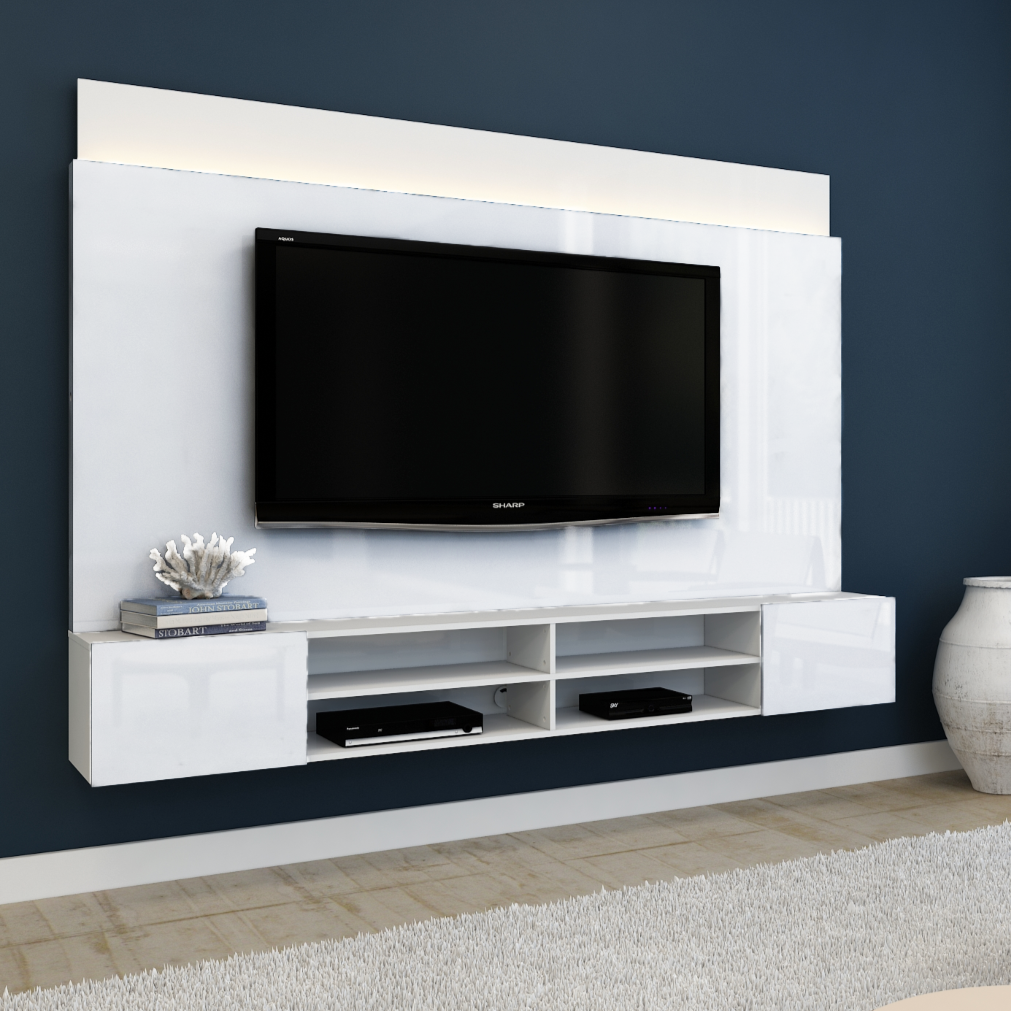 VORA Hanging TV Unit 1.8m (71") UV High Gloss White