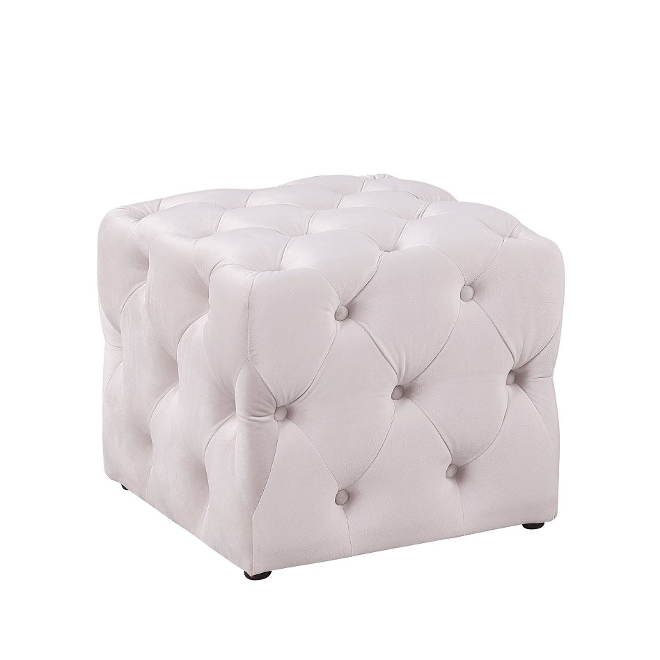 O-6288 Square Ottoman 18" x 18" x 16"Ht Grey Velvet