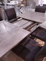 JA4537 Extension Dining Table + (4) JD4169 Dining Chair Grey Fabric