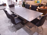 JA4537 Extension Dining Table + (4) JD4169 Dining Chair Grey Fabric