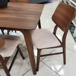 D1651 - Oscar Rect. Dining Table 60"x30" + (4) Dining Chair (Natural Walnut Finish)