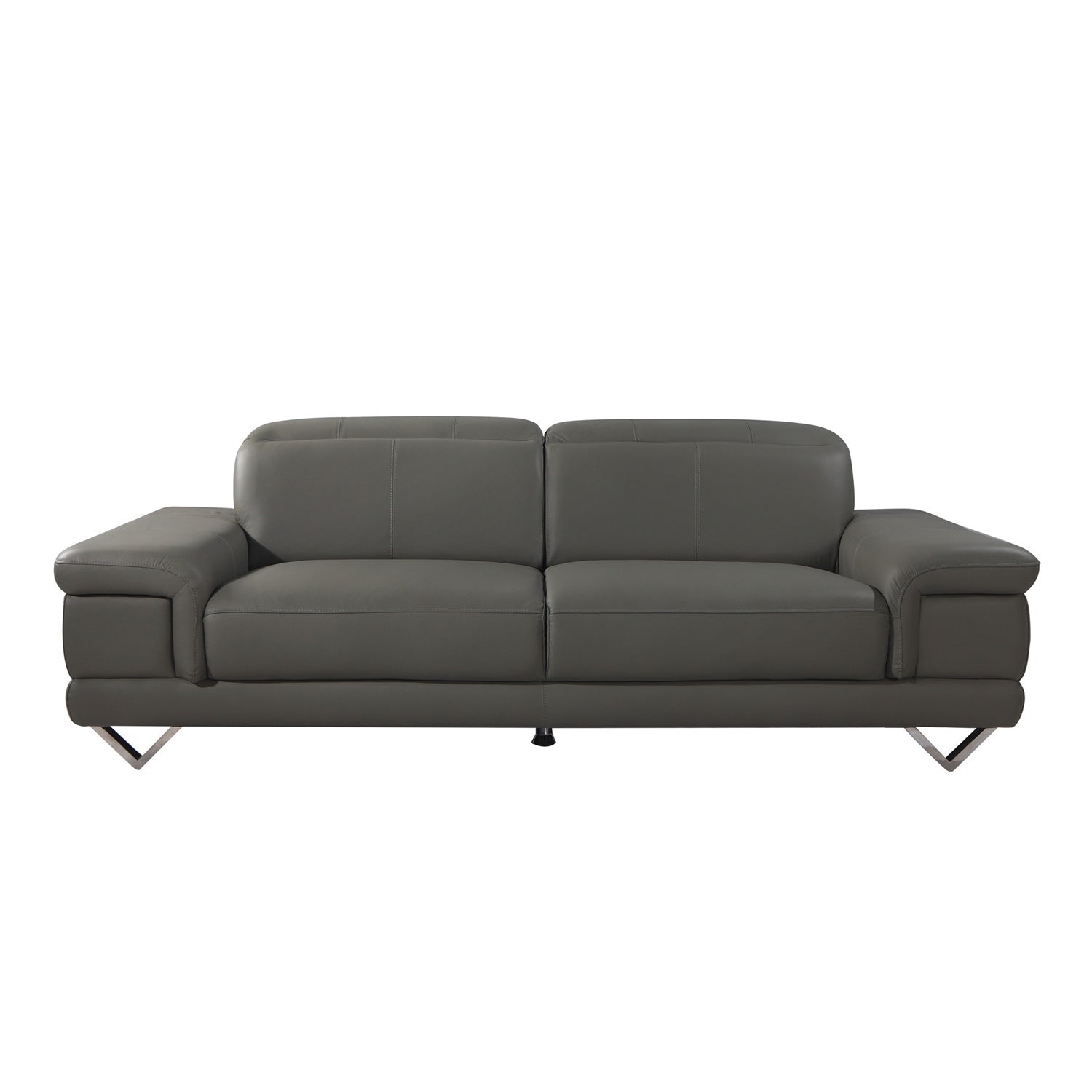 LD-498 - 3-seater Sofa (Grey PU) - 42945