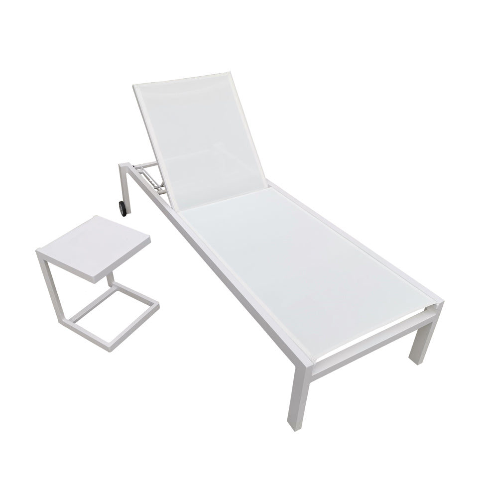 L-112 - Side Table White Aluminum Frame - 44183