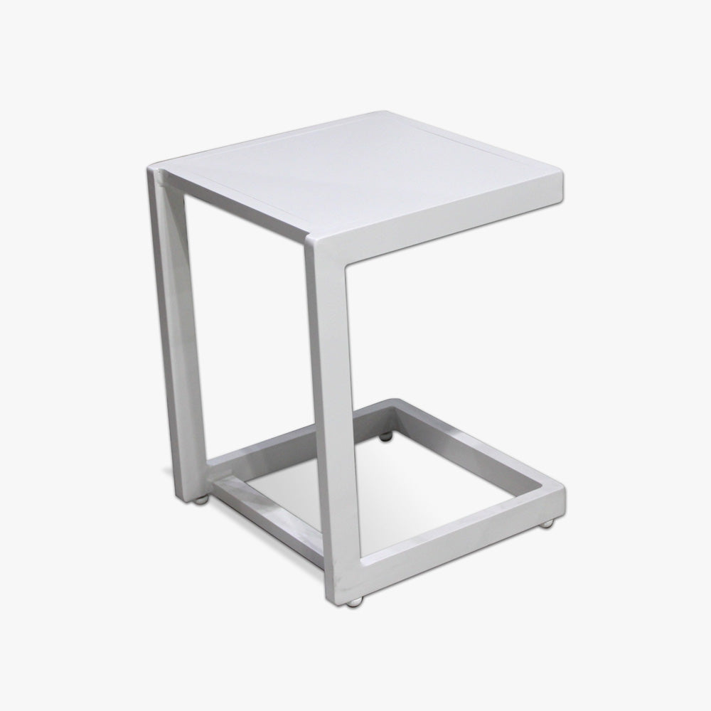 L-112 - Side Table White Aluminum Frame - 44183