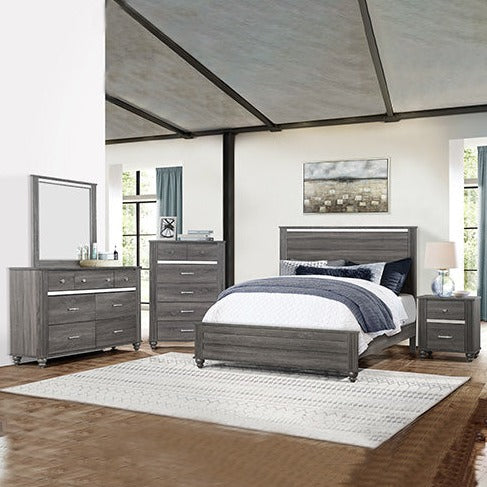 Gaston - King Size Bed Grey - 44661