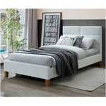BBT-6107 - Twin Size Bed White PU - 43760