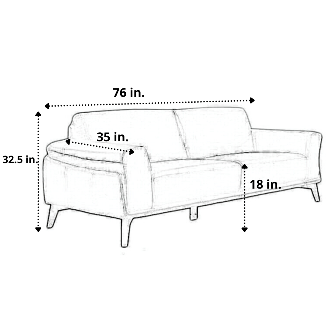 CUOMO - 3-Seater Leather Sofa - 45817 – Ambiente Moderno