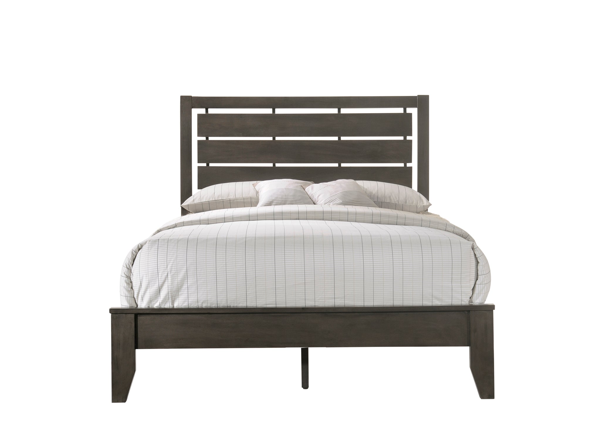 B4720 Evan - Queen Size Bed+Nightstand - Grey