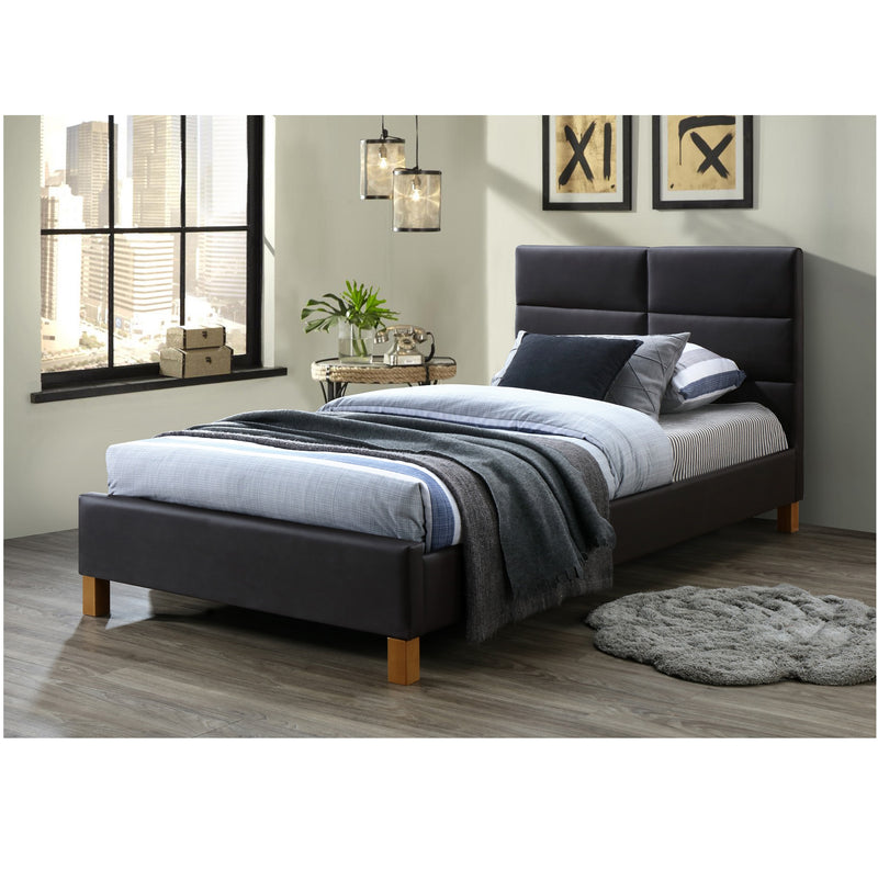 BBT-6107 - Twin Size Bed Brown PU- 43761