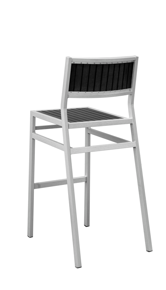 BC209H - Elegance Barstool (Brushed Alu/Grey Polywood) - 44123