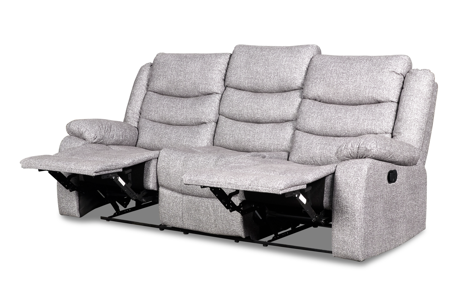 GRANADA - 3-Seater Sofa w/Dual Recliner Ash Grey - 46770