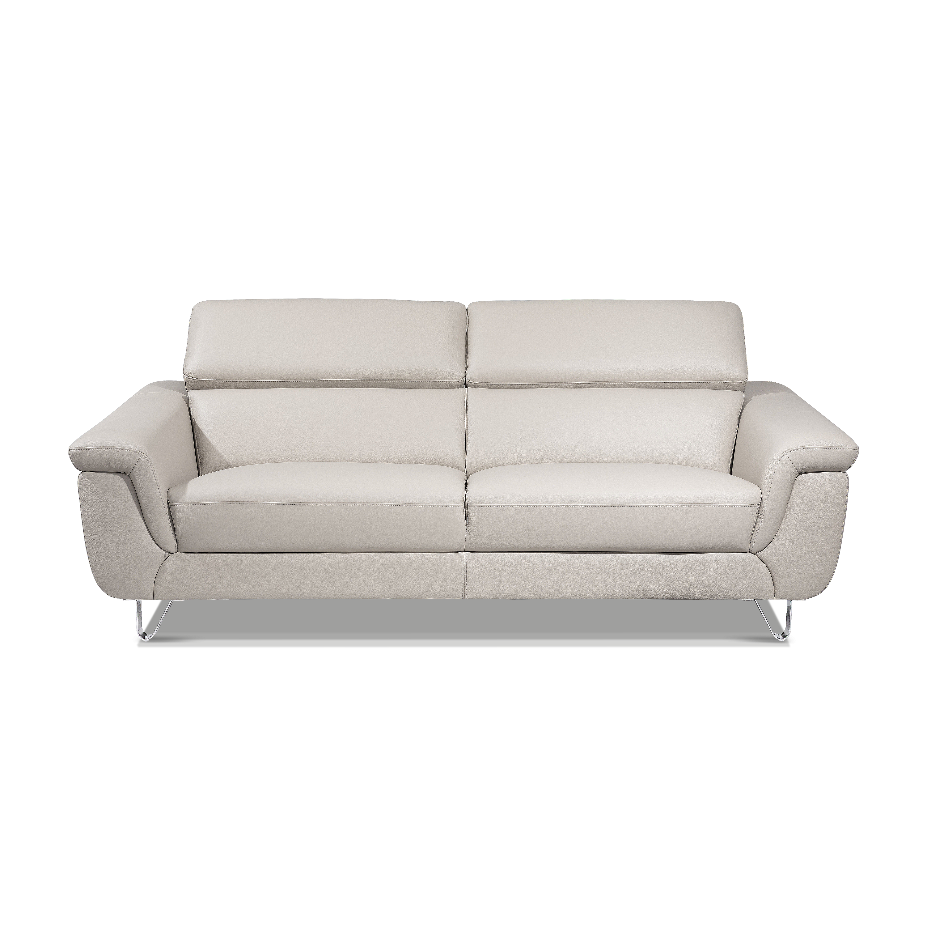 FD2814 - 3-seater Sofa (Taupe Leather Touch) - 46254