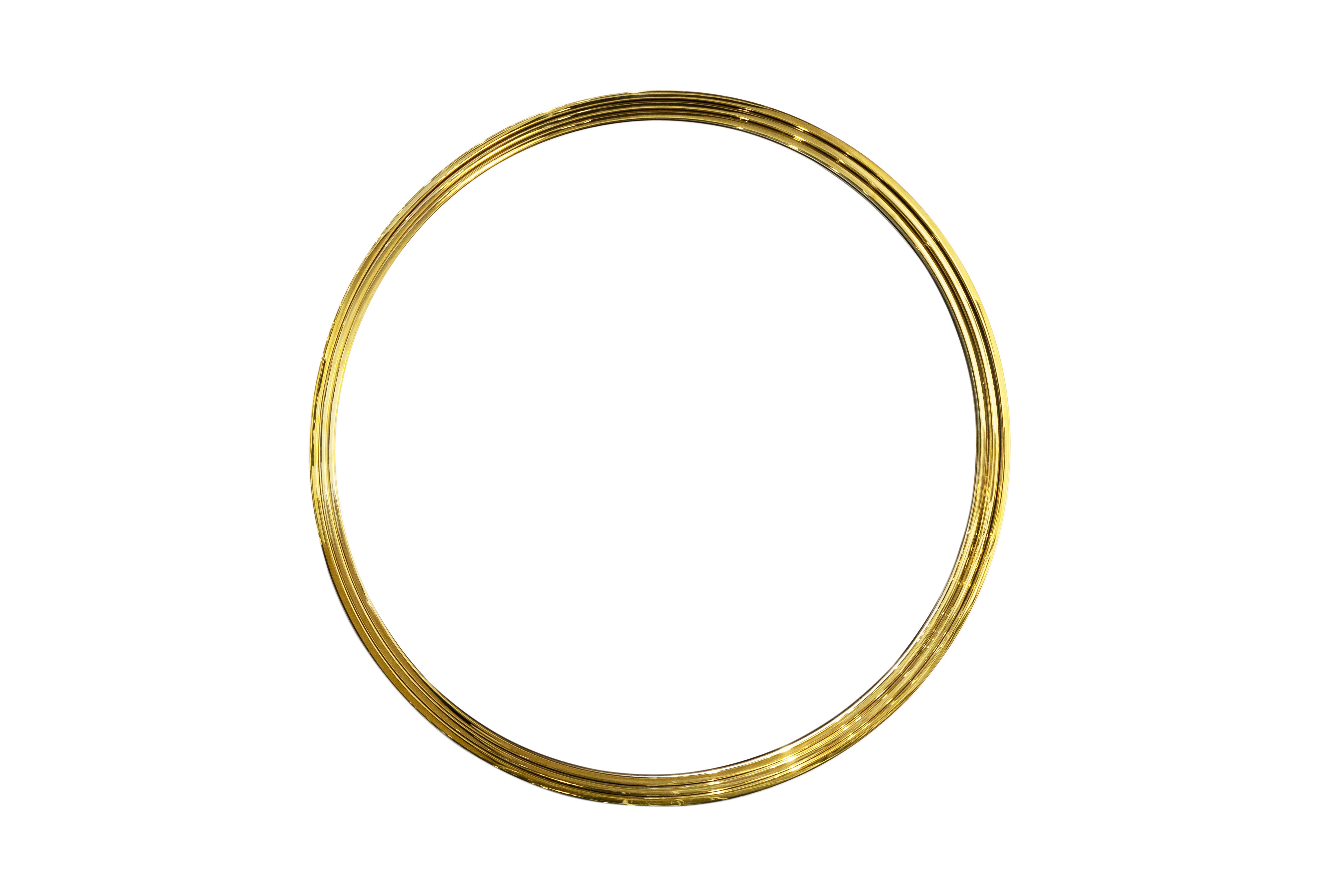 PAAC027A - 31.5"Dia. Stainless Steel Polished Gold Round Mirror - 46605