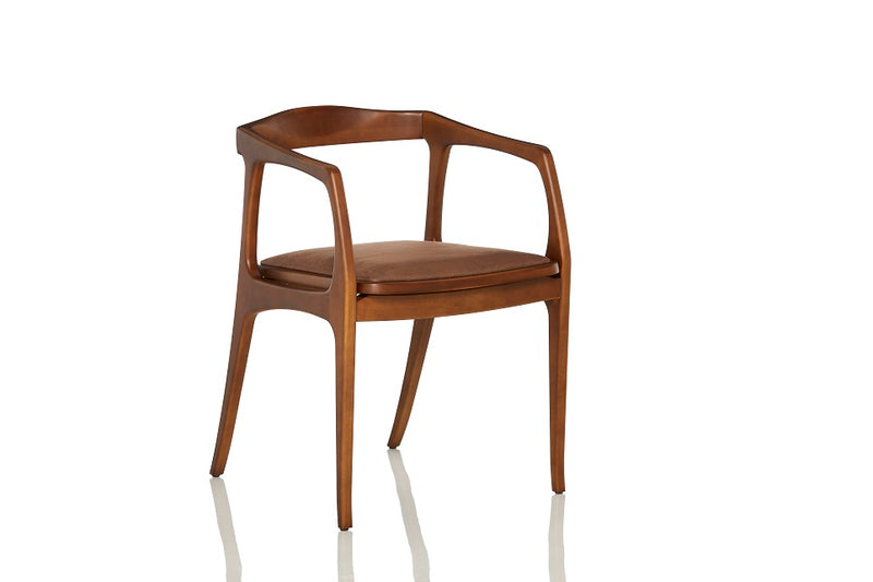 150802 - Gina Lounge Chair (Castanho/Fabric) - 47196