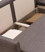Smart - Corner Sofa Bed w/Storage+1pc Throw Pillow (Dark Grey) - 47826