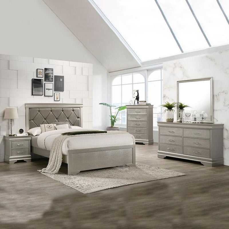 Amalia - Queen Bedroom+Dresser+Mirror+Nightstand
