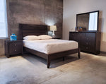 B4720 Evan Queen Bed Grey + Dresser + Mirror + Nighstand