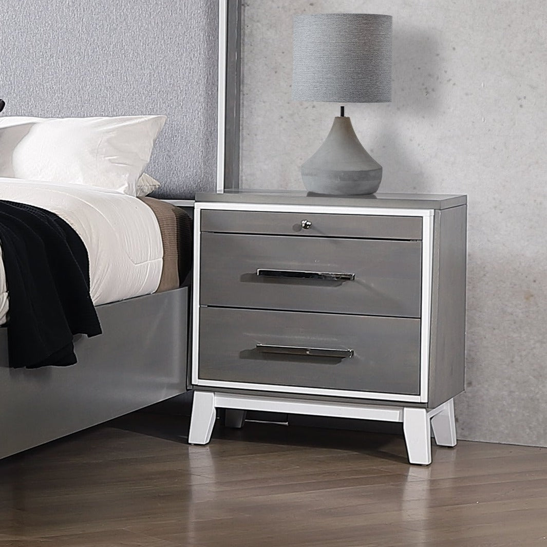 Zephyr - Nightstand White/Gray - 45888